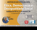 Jornalista Caco Barcellos ministra palestra na abertura do ano letivo da EJUD16