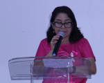 Marilda Amorim, chefe do Setor de Saúde do TRT-MA, fez a abertura do evento.