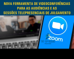 Tela de celular em destaque com os logos do Zoom e do TRT-MA