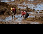 Bombeiros fazendo buscas na lama após o rompimento da Barragem I da Mina Córrego do Feijão, em Brumadinho (MG) - (Foto: AFP/Getty Images)