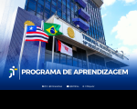 Arte com a fachada do prédio sede do TRT-16 e o destaque: PROGRAMA DE APRENDIZAGEM