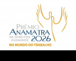 Arte com fundo branco e detalhe nas cores amarela e azul: PRÊMIO ANAMATRA 2026