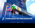 Arte feita com a foto da fachada do TRT-16. Na parte inferior a informação: Formação de Precedentes