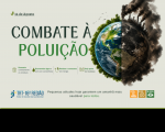 Arte fuita com a imagem do planeta terra dividido ao meio, olhando de frente no lado direito tem uma de poluição e fumaça escura. Do outro lado a imagens do planeta terra saudável.